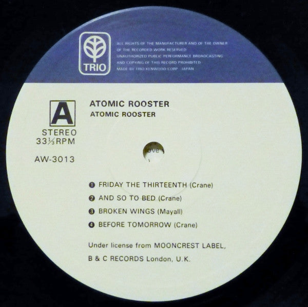 Atomic Rooster : Atomic Rooster (LP, Album, RE)