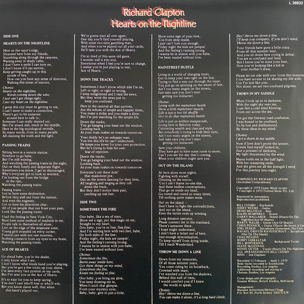 Richard Clapton : Hearts On The Nightline (LP, Album)