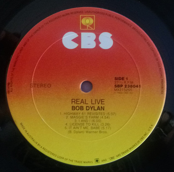 Bob Dylan : Real Live (LP, Album)