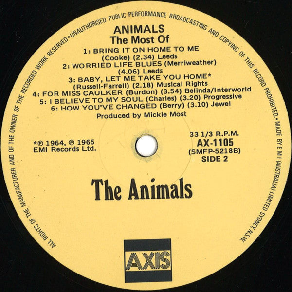 Animals* : The Most Of (LP, Comp, RE)
