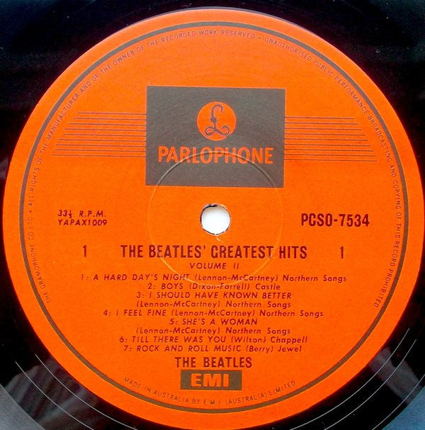 The Beatles : Greatest Hits Volume 2 (LP, Comp, RE)