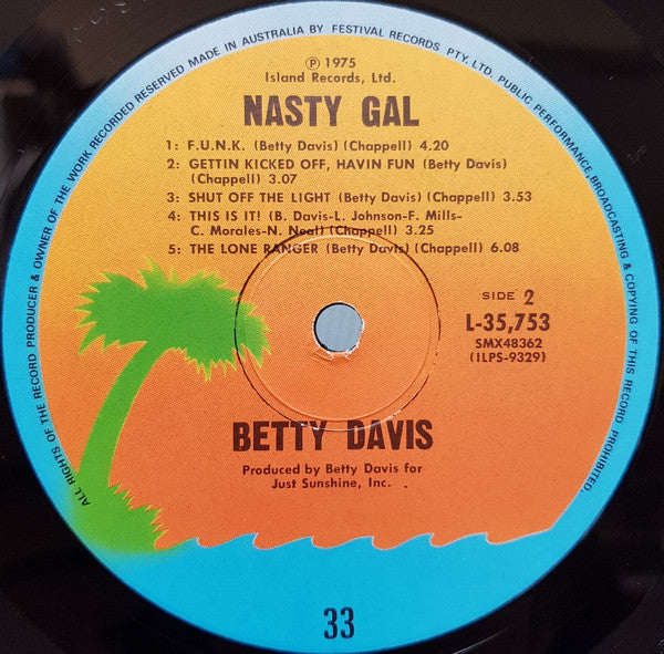 Betty Davis : Nasty Gal (LP, Album)