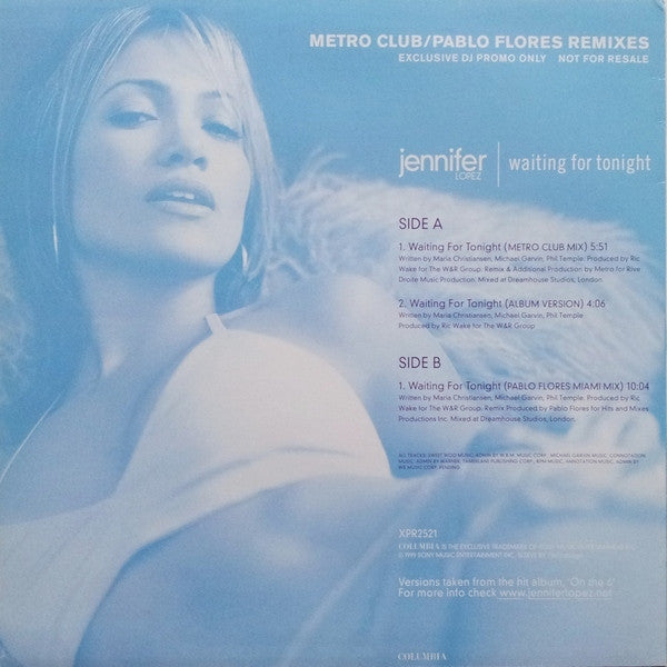 Jennifer Lopez : Waiting For Tonight (12", Promo)