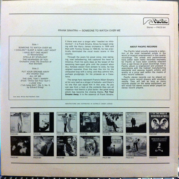 Frank Sinatra : Someone To Watch Over Me (LP, Comp)