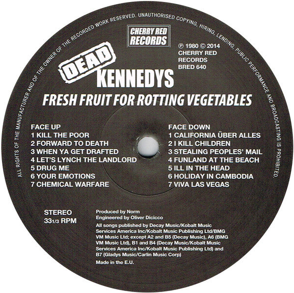 Dead Kennedys : Fresh Fruit For Rotting Vegetables (LP, Album, RE)