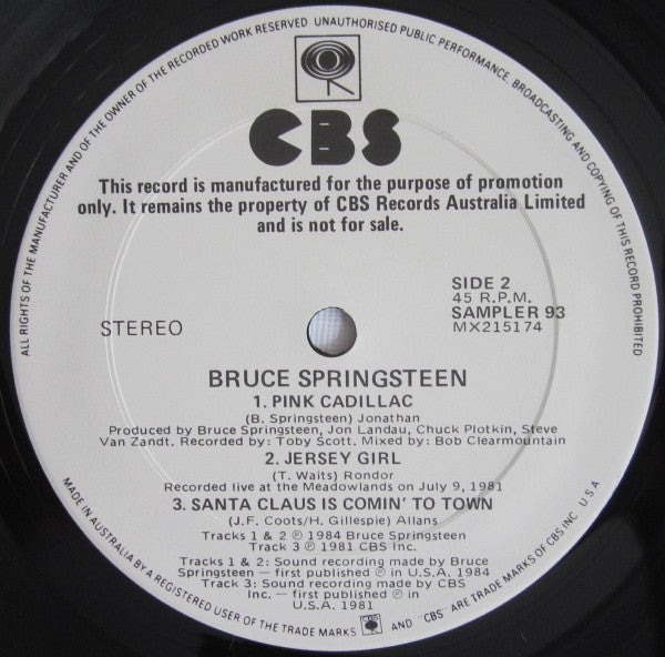 Bruce Springsteen : Born In The U.S.A. (12", Promo, Smplr)