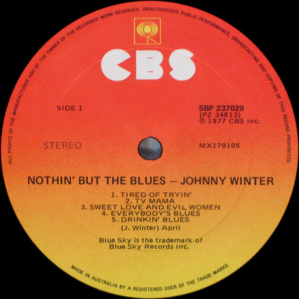 Johnny Winter : Nothin' But The Blues (LP, Album)