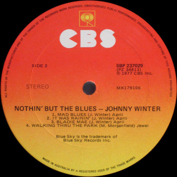 Johnny Winter : Nothin' But The Blues (LP, Album)