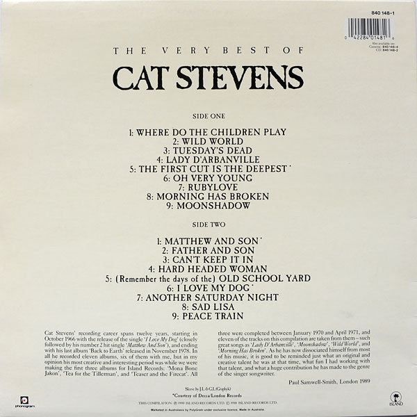Cat Stevens : The Very Best Of Cat Stevens (LP, Comp)