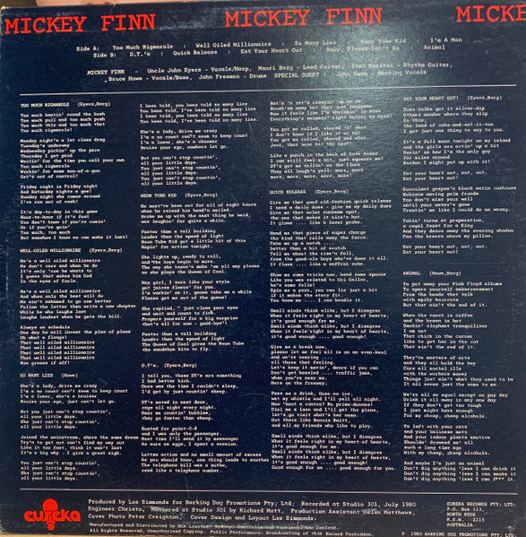 Mickey Finn (12) : Mickey Finn (LP, Album)