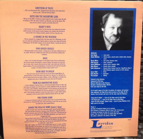 Eric Bogle : Something Of Value (LP, Album)