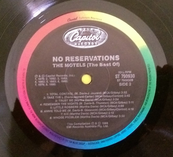 The Motels : No Reservations : The Best Of The Motels (LP, Comp)