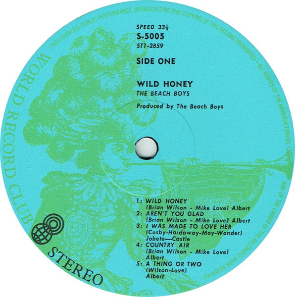 The Beach Boys : Wild Honey (LP, Album, Club)