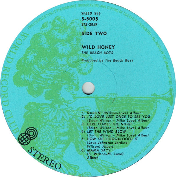 The Beach Boys : Wild Honey (LP, Album, Club)