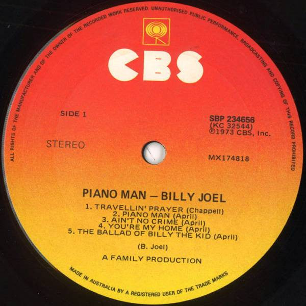 Billy Joel : Piano Man (LP, Album, RE)