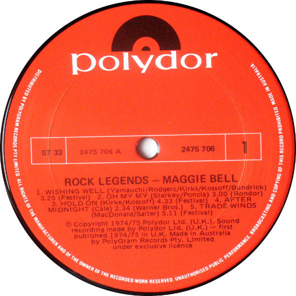 Maggie Bell : Rock Legends (LP, Comp)