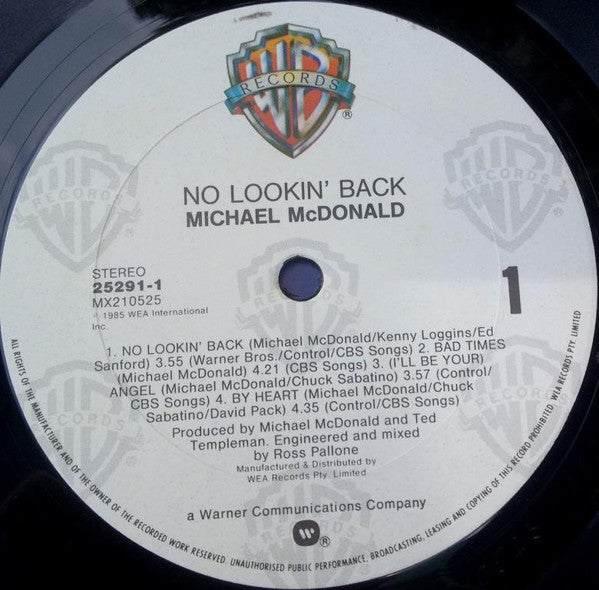 Michael McDonald : No Lookin' Back (LP, Album)