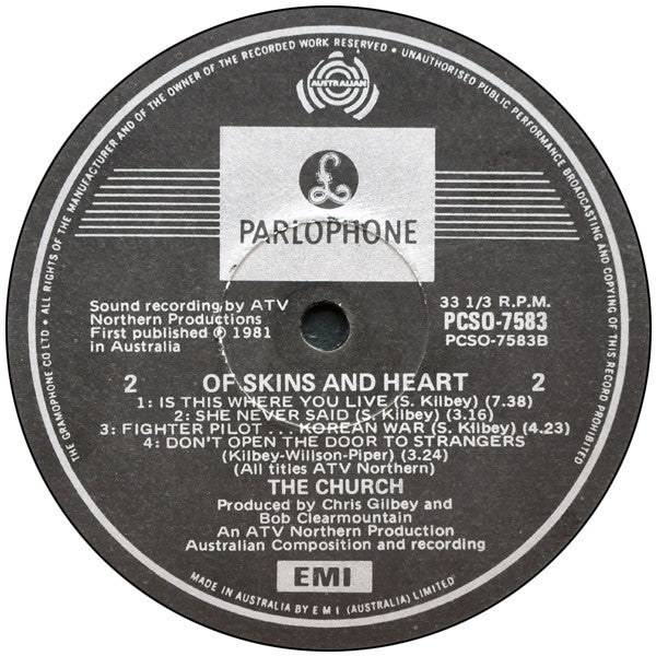 The Church : Of Skins And Heart (LP, Album, Bla)