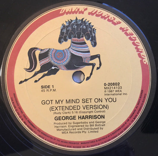 George Harrison : Got My Mind Set On You (Extended Version) (12", Single)