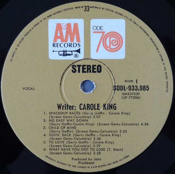 Carole King : Writer: Carole King (LP, Album)
