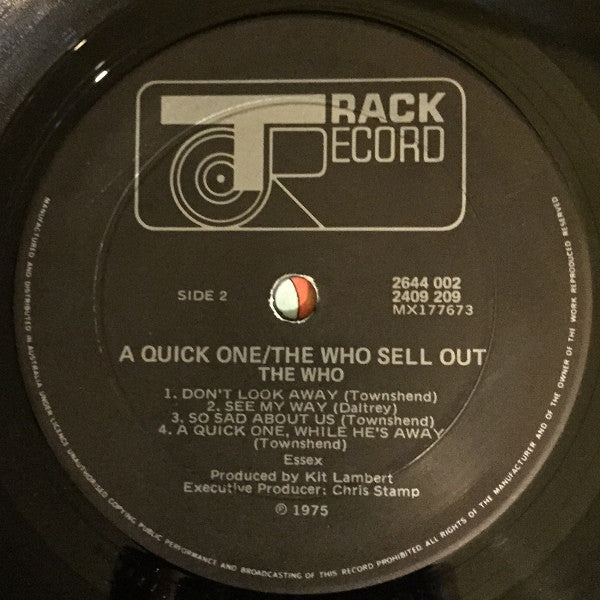 The Who : A Quick One / The Who Sell Out (2xLP, Comp, Gat)