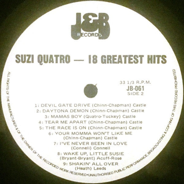 Suzi Quatro : Greatest Hits (LP, Comp)