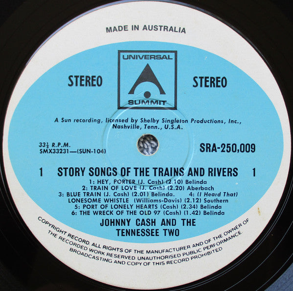 Johnny Cash & The Tennessee Two : Story Songs Of The Trains And Rivers (LP, Comp)