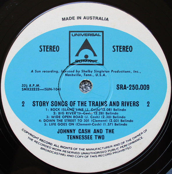 Johnny Cash & The Tennessee Two : Story Songs Of The Trains And Rivers (LP, Comp)