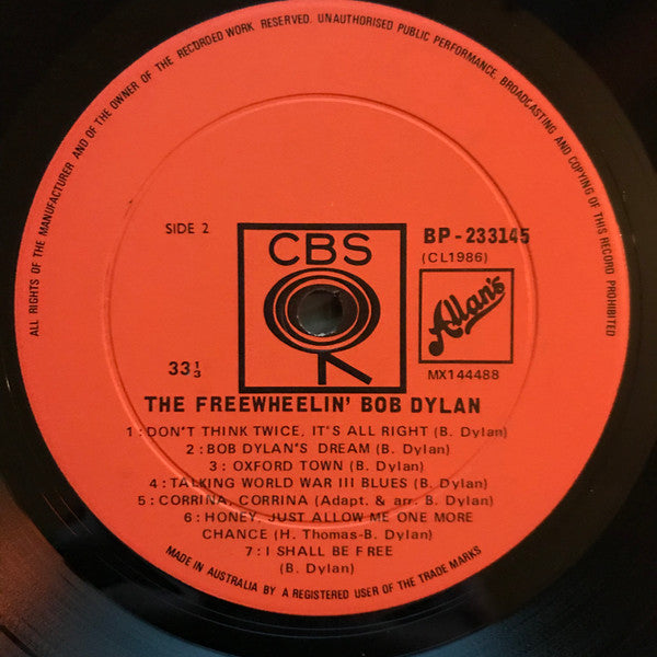 Bob Dylan : The Freewheelin' Bob Dylan (LP, Album, Mono)