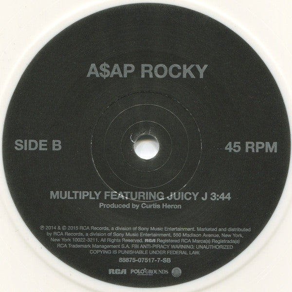 ASAP Rocky : Lord Pretty Flacko Jodye 2 b/w Multiply (7", RSD, Single, Ltd, Whi)