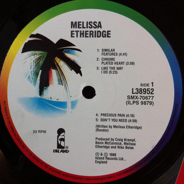 Melissa Etheridge : Melissa Etheridge (LP, Album)