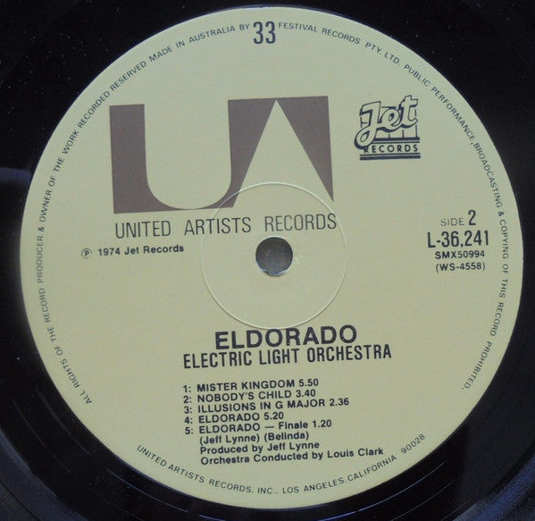 Electric Light Orchestra : Eldorado - A Symphony By The Electric Light Orchestra (LP, Album, RE)