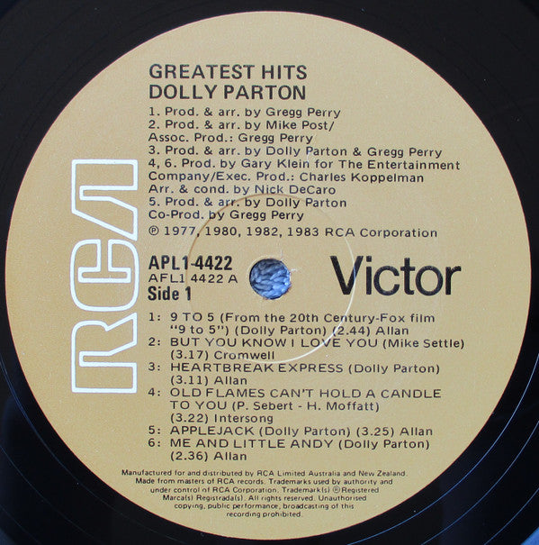 Dolly Parton : Greatest Hits (LP, Comp)