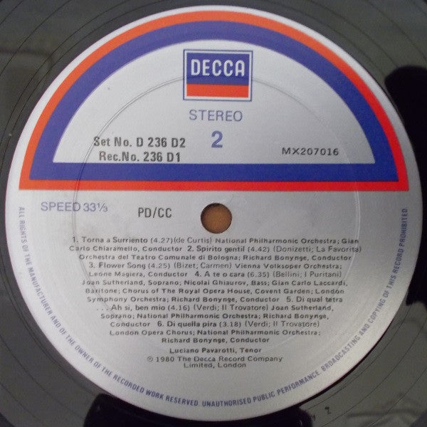 Luciano Pavarotti : Pavarotti's Greatest Hits (2xLP, Comp, Gat)