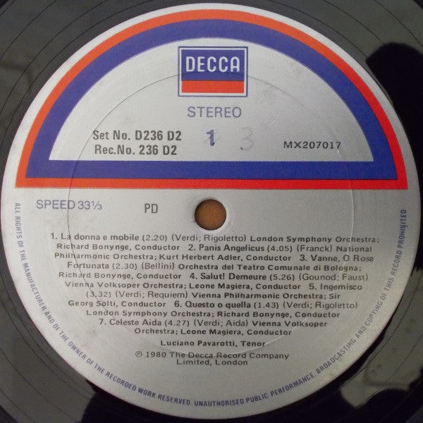 Luciano Pavarotti : Pavarotti's Greatest Hits (2xLP, Comp, Gat)