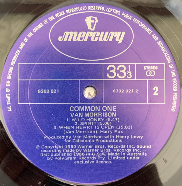Van Morrison : Common One (LP, Album)