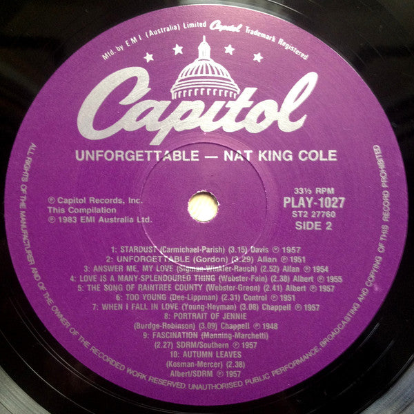 Nat King Cole : Unforgettable (LP, Comp)