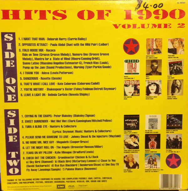 Various : Hits Of 1990 Volume 2 (LP, Comp)