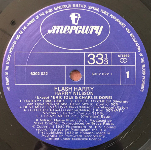 Harry Nilsson : Flash Harry (LP, Album)
