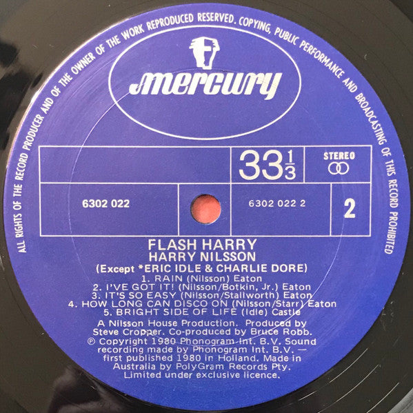 Harry Nilsson : Flash Harry (LP, Album)