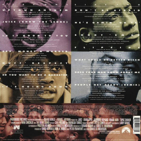 Various : Juice (Original Motion Picture Soundtrack) (LP, Comp, RE)