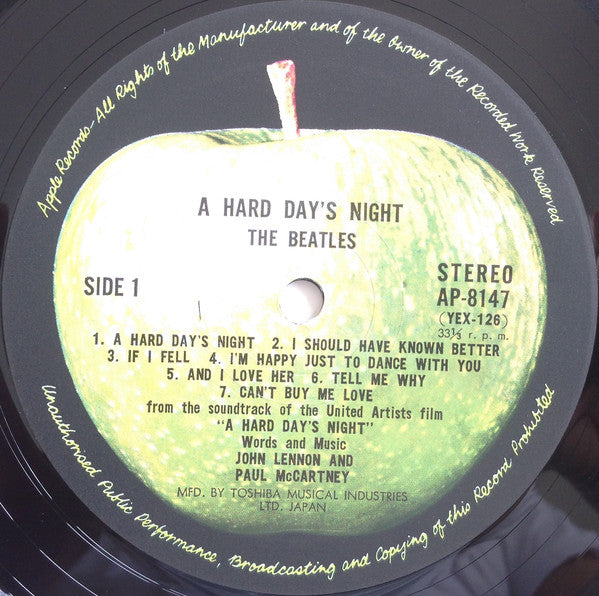 The Beatles : A Hard Day's Night (LP, Album, RE)