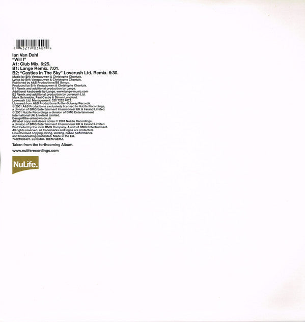 Ian Van Dahl : Will I (12", Single)