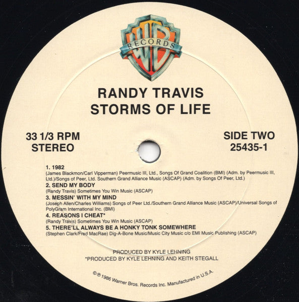 Randy Travis : Storms Of Life (LP, Album, RE, RM, 200)