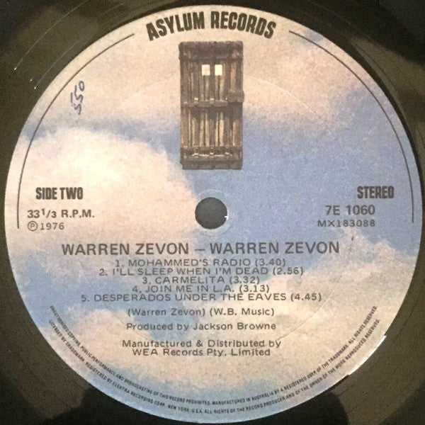 Warren Zevon : Warren Zevon (LP, Album)