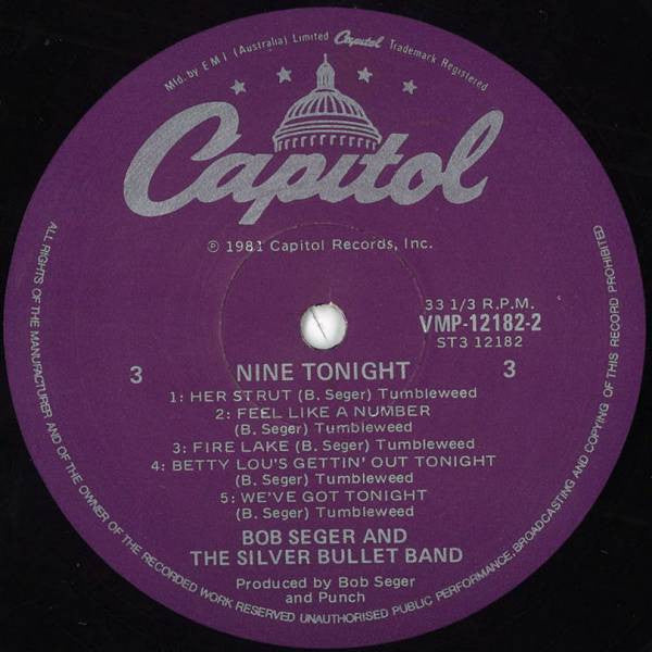 Bob Seger & The Silver Bullet Band* : Nine Tonight (2xLP, Album, Gat)