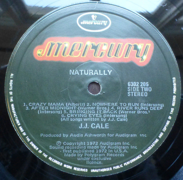 J.J. Cale : Naturally (LP, Album, RE)