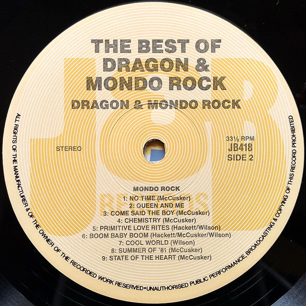 Dragon (5) / Mondo Rock : The Best Of Dragon & Mondo Rock (LP, Comp)