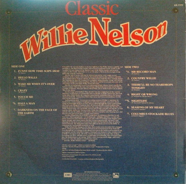 Willie Nelson : Classic Willie Nelson (LP, Comp, RE)