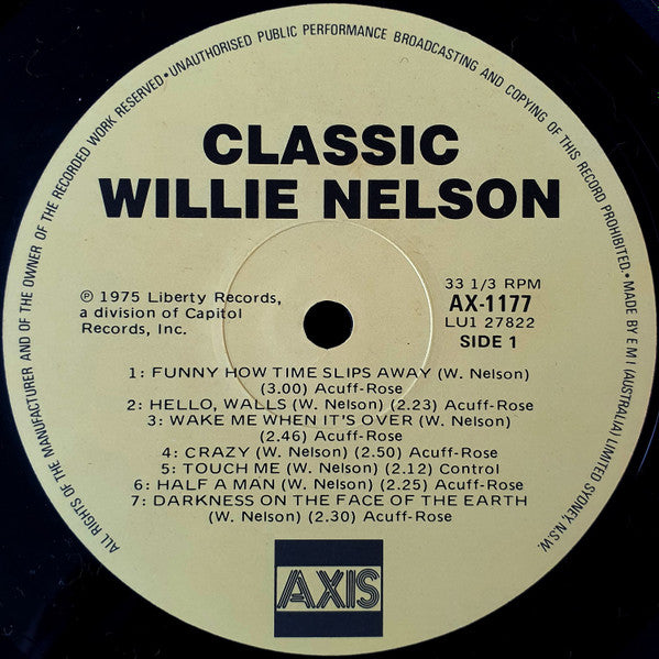 Willie Nelson : Classic Willie Nelson (LP, Comp, RE)